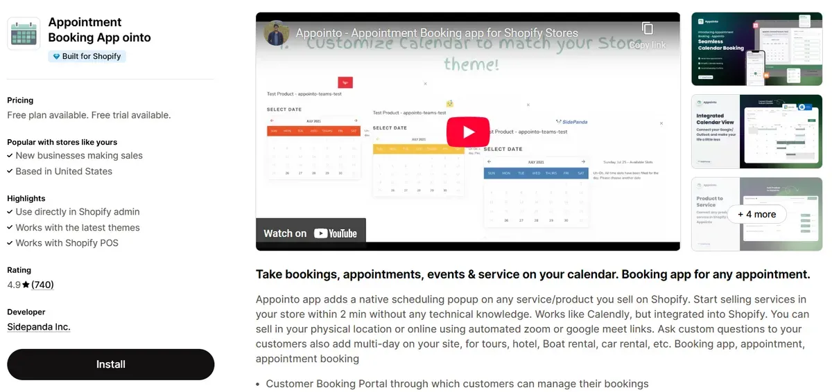 Appointment Booking App ointo