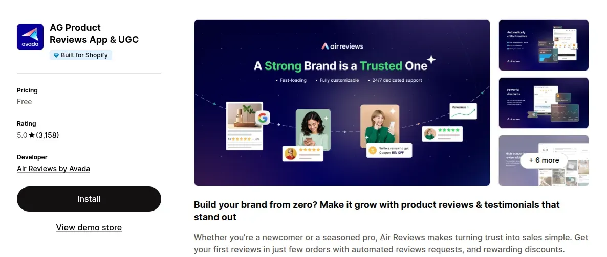 AG Product Reviews App & UGC