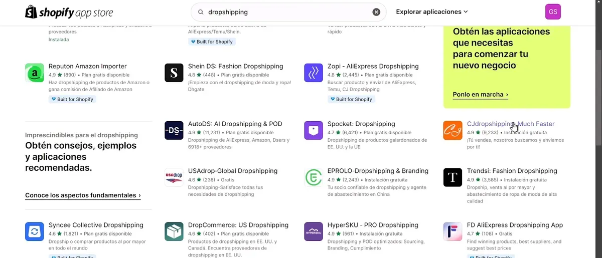 Click CJdropshipping