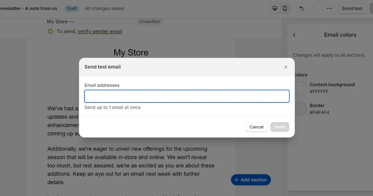 How to Create Email Marketing on Shopify - Step 3.6