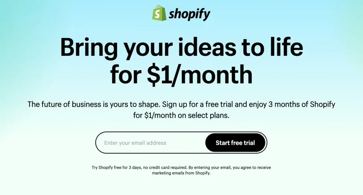 How Shopify free trial works