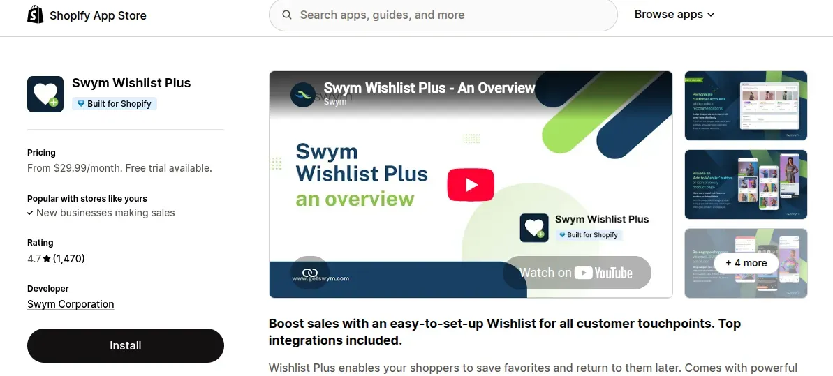 Swym Wishlist Plus