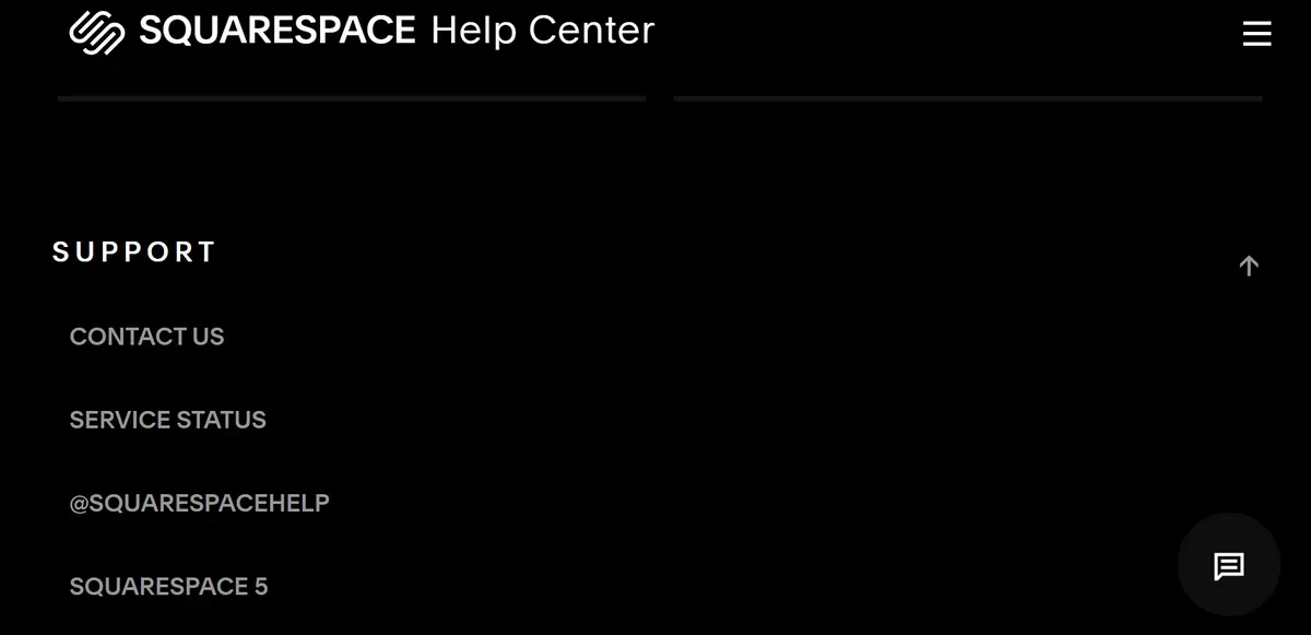 Customer Support of Squarespace