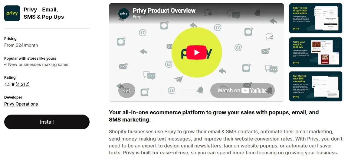 Privy – Email, SMS & Pop Ups