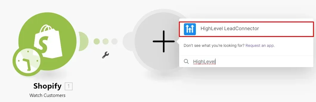 Enter "HighLevel" in the search bar