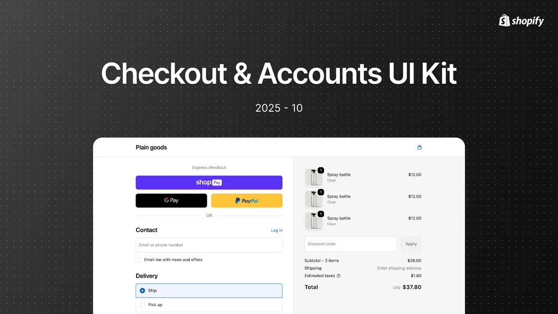 You can customize the checkout of your Shopify store with checkout extensibility