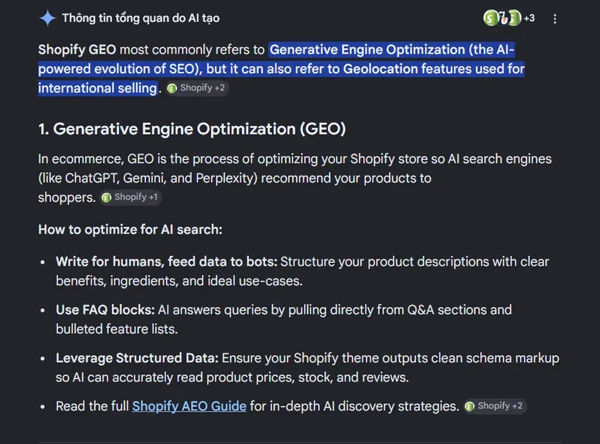 Optimizing GEO to appear in the AI-generated answer is an important marketing strategy