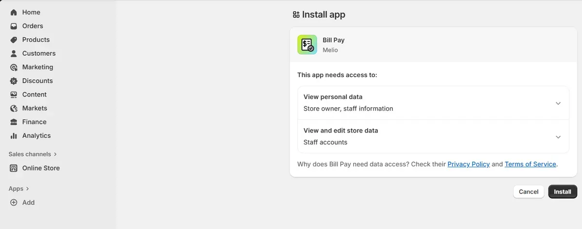 Click Install