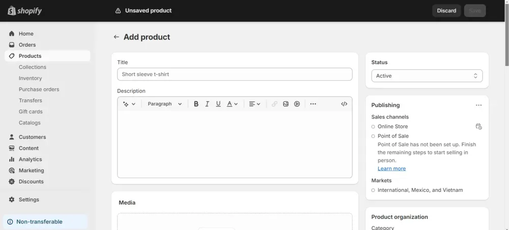 Add product details