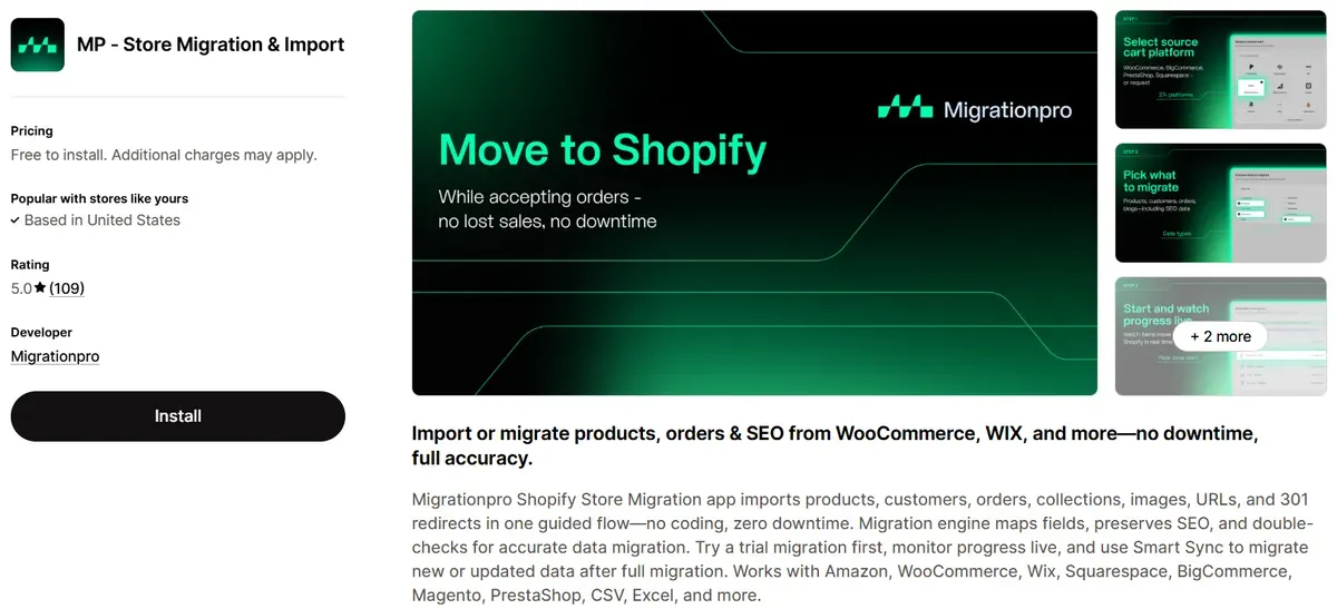 MP ‑ Store Migration & Import