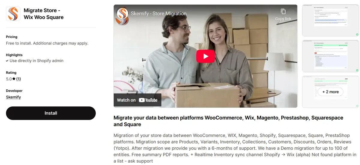 Migrate Store ‑ Wix Woo Square