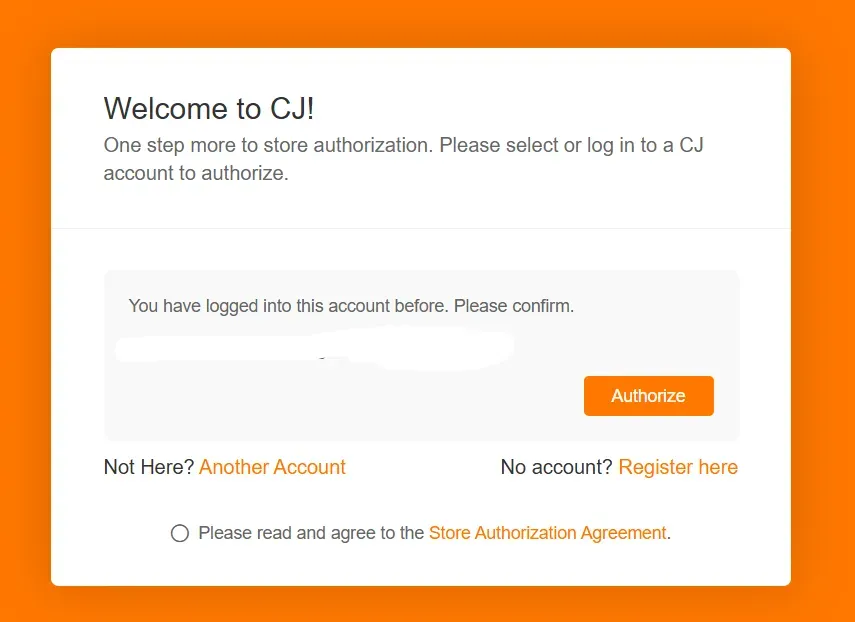 Click Authorize again