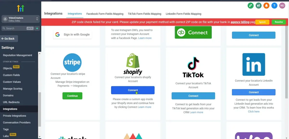 Click "Connect"