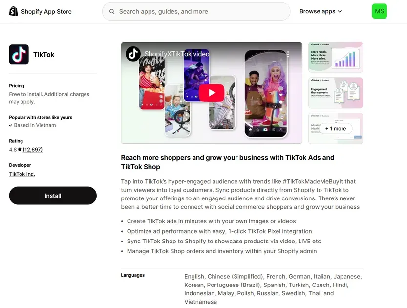 TikTok combines with a Shopify store to maximize profits