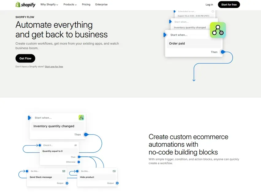 Shopify and Shopify Plus don't have much difference when it comes to Shopify Flow