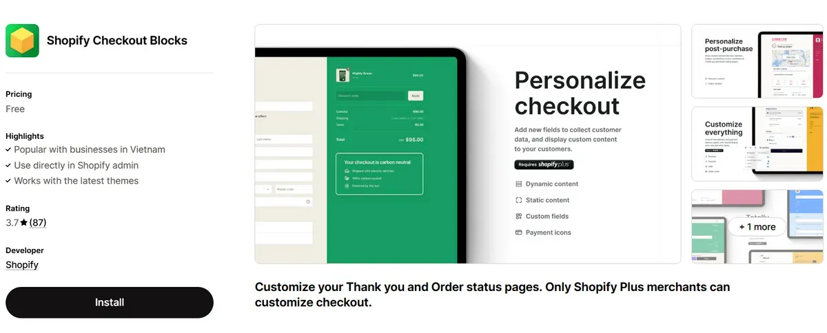 Shopify Checkout Blocks