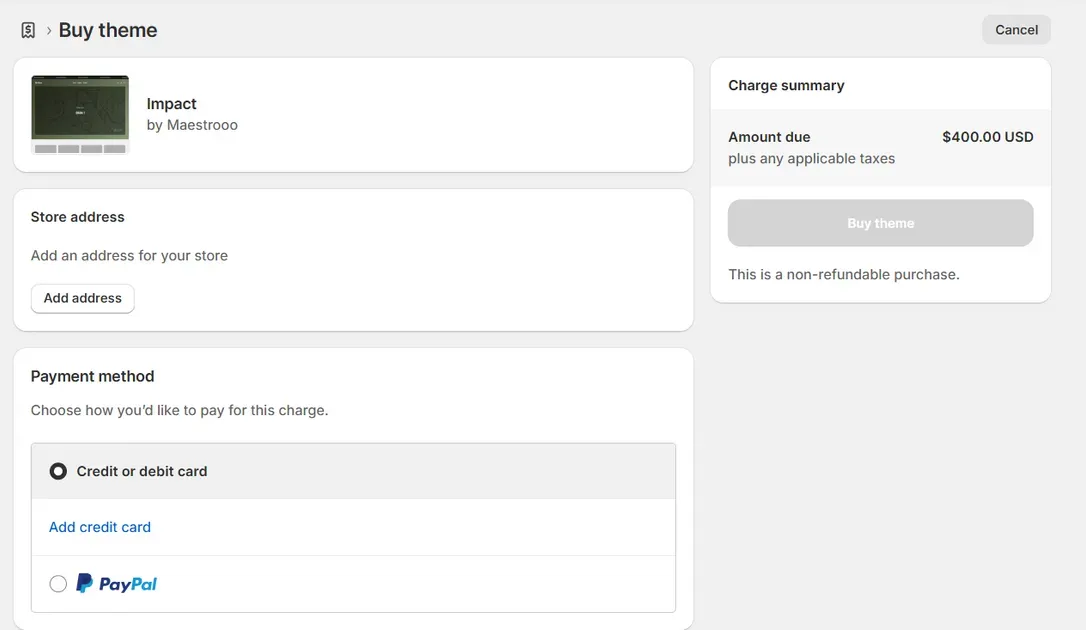 Complete the purchase process