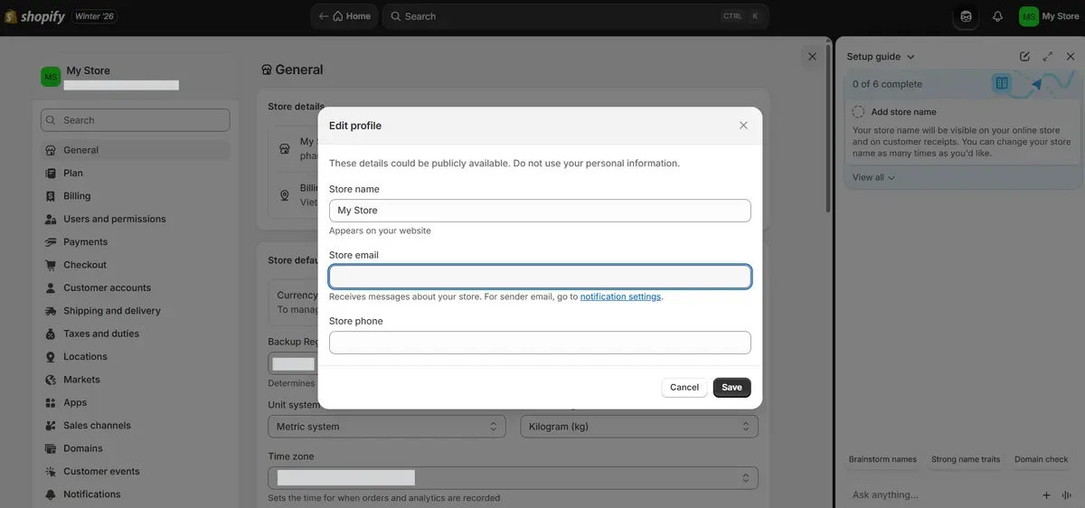 Set up your Shopify store