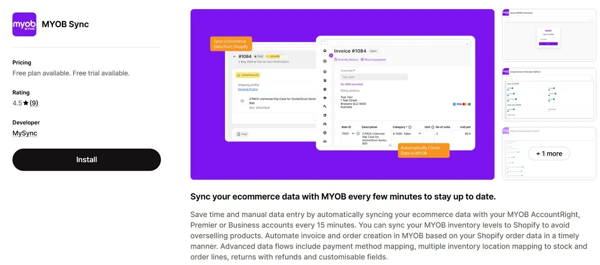 MYOB Sync