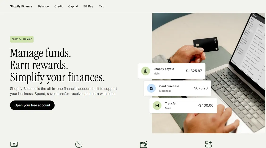 Overview of Shopify Balance