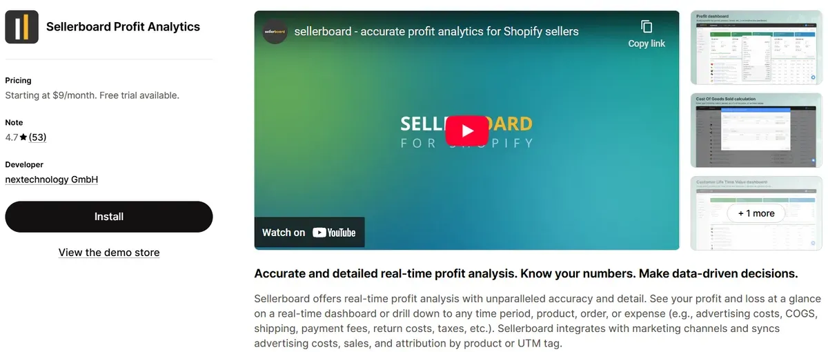 Sellerboard Profit Analytics