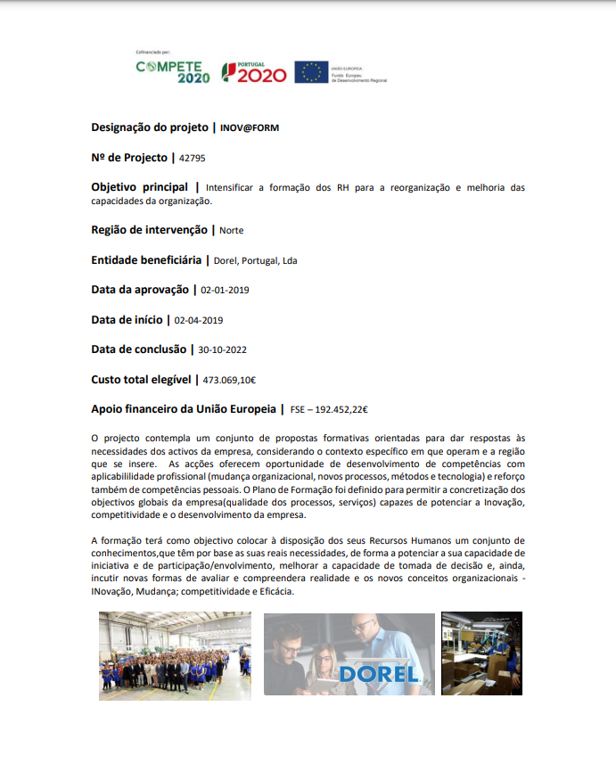 Dorel 2022 Ficha Projecto