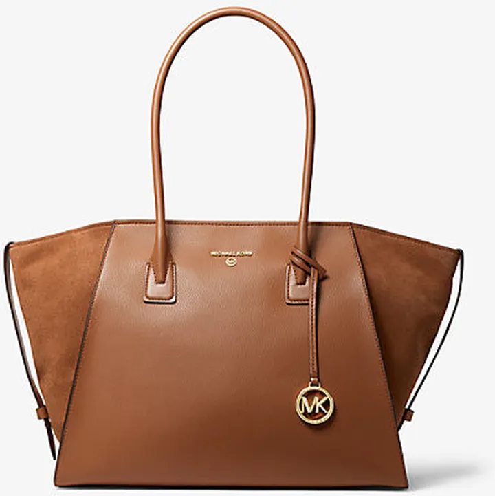 Avril Extra-Large Leather Top-Zip Tote Bag
