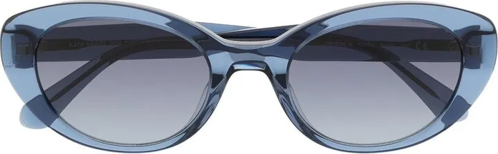Crystal oval-frame sunglasses