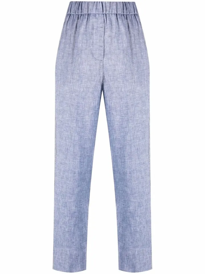 High-Waisted Cropped Trousers