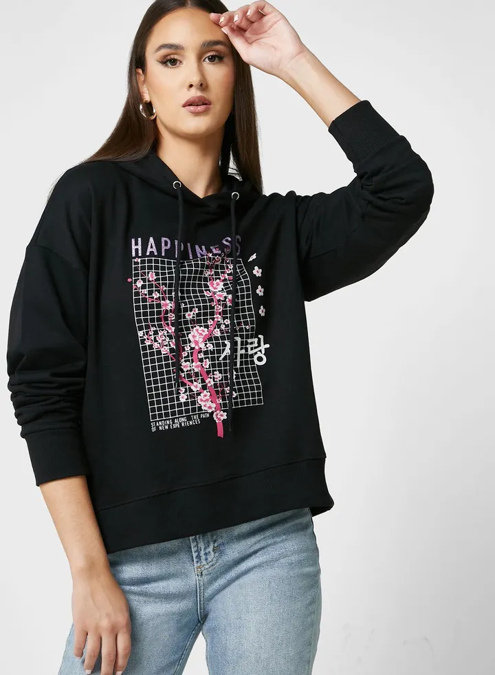 Graphic Detail Pullover Hoodie