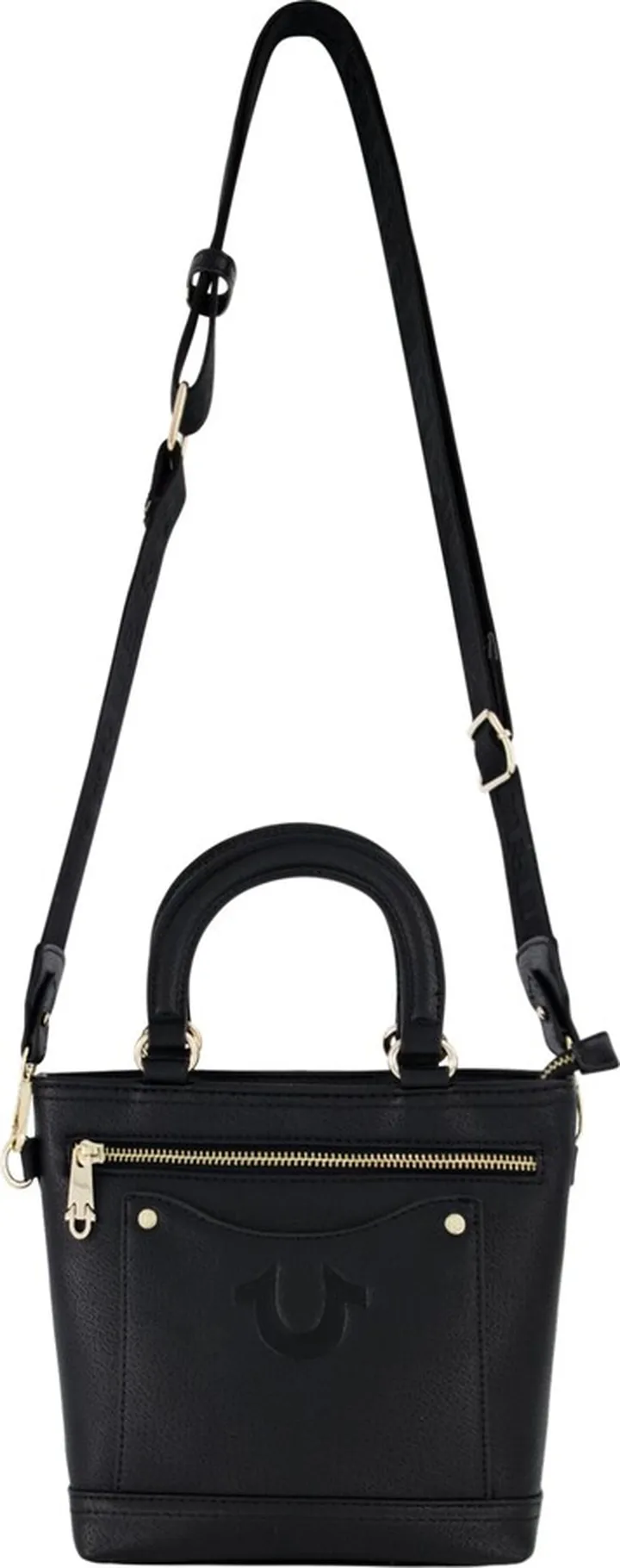 True Religion Mini Tote With Horseshoe zipper pull