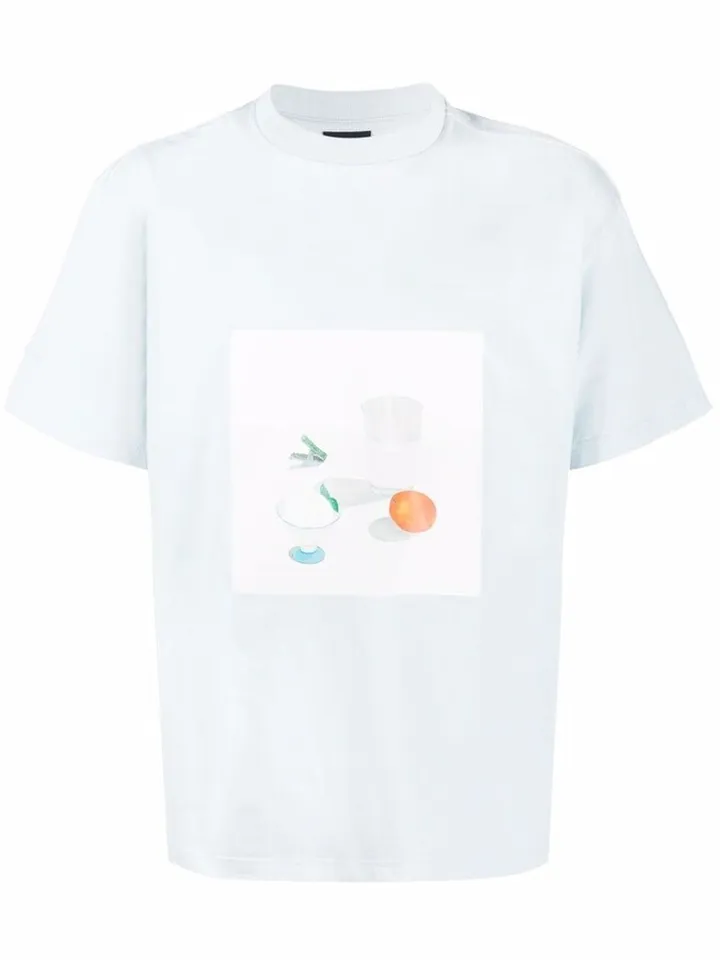 still life-print short-sleeve T-shirt