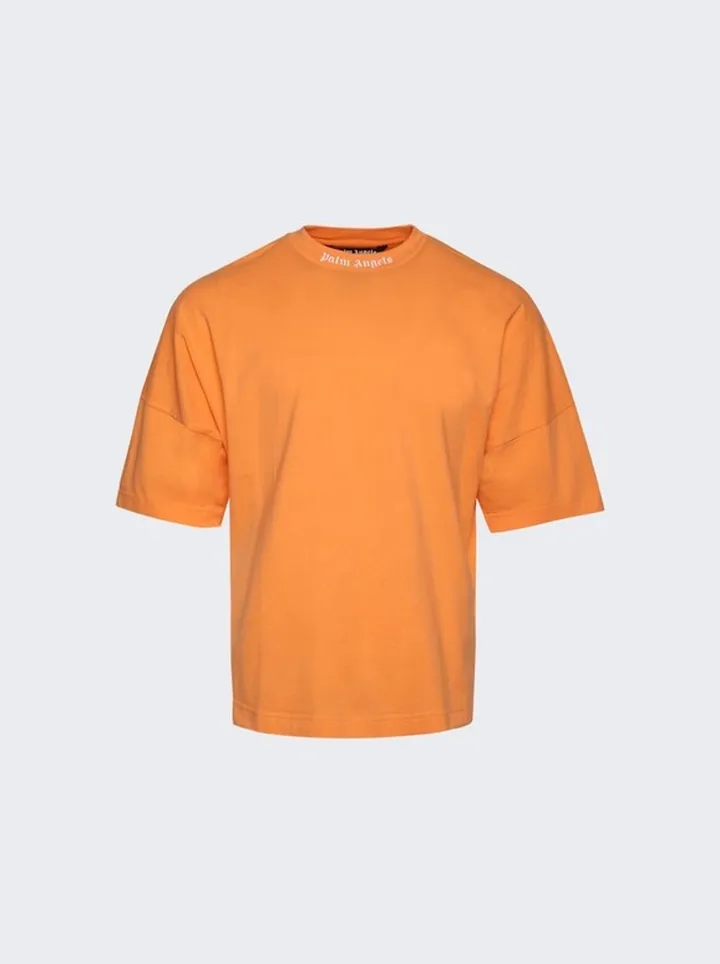Classic Logo Mock Neck Over T-Shirt Orange
