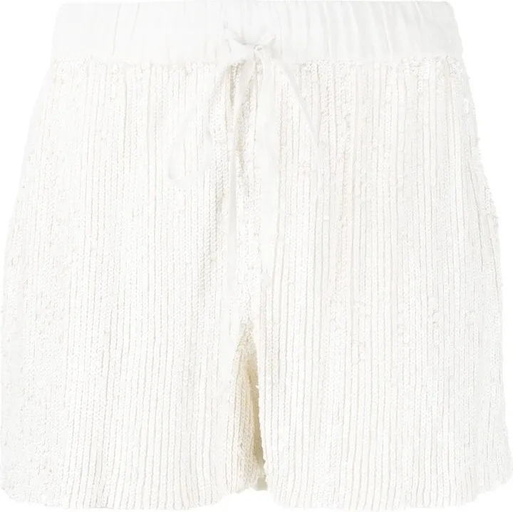 Sequin-Embellished Mini Shorts
