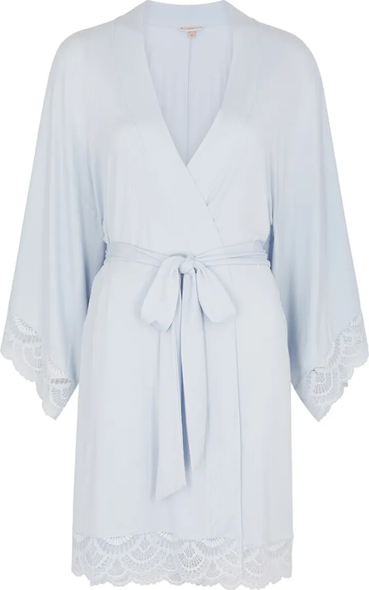 Eberjey Mariana Lace-trimmed Stretch-jersey Robe