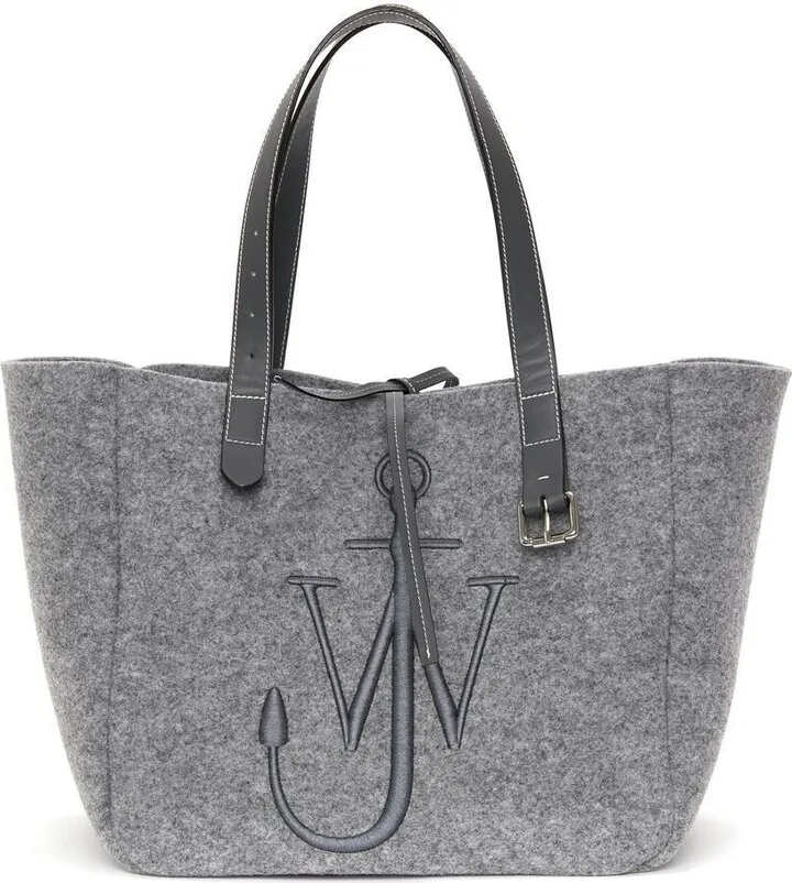 Grey Anchor Logo Tote Bag