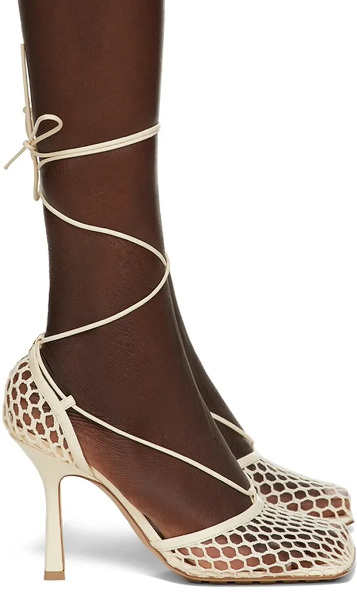 Bottega Veneta Beige Stretch Heels