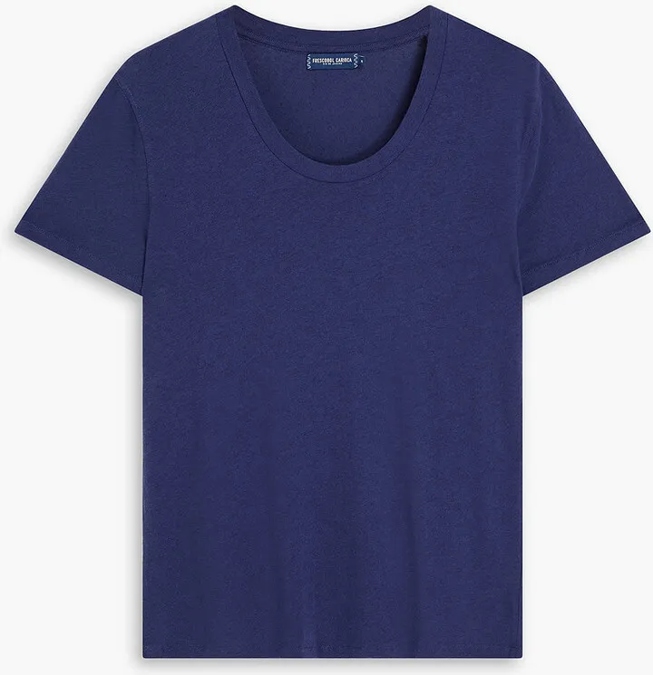 Emiliano cotton and linen-blend jersey T-shirt