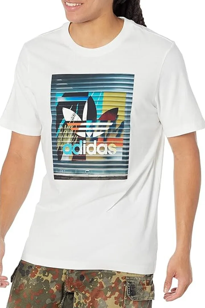 adidas Originals Off The Grid Short Sleeve Tee (White) Men's Clothing