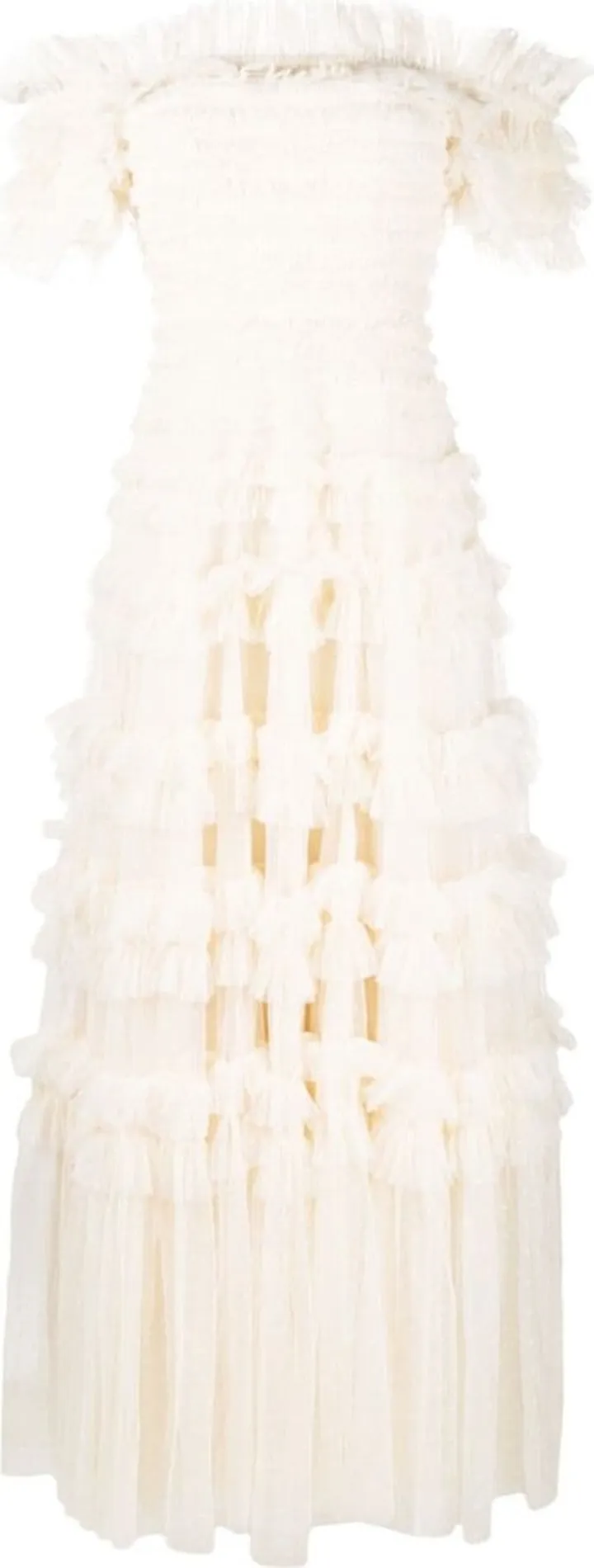Lisette ruffle-detailed gown