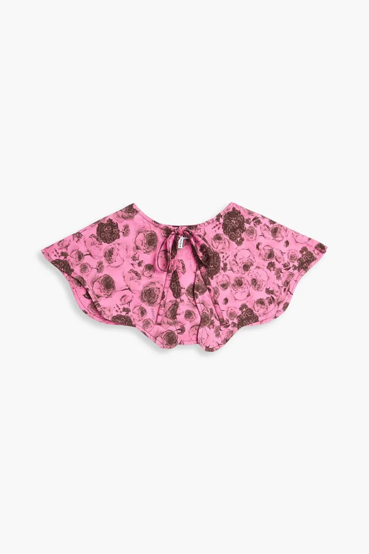 Printed cotton collar