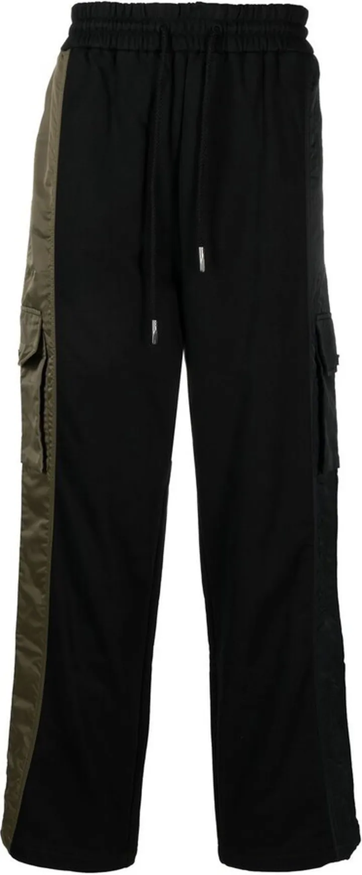Contrast Straight-Leg Cargo Trousers