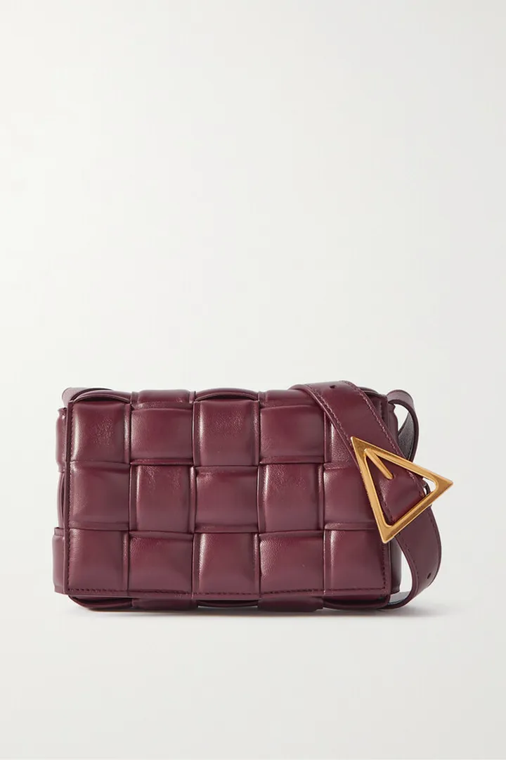 Bottega Veneta - Cassette Small Padded Intrecciato Leather Shoulder Bag - Burgundy