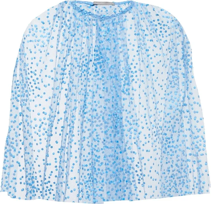 Dotted tulle cape