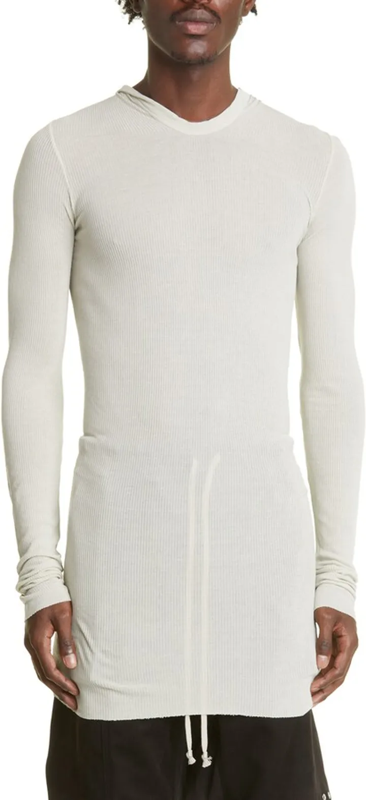 Rib Hooded T-Shirt