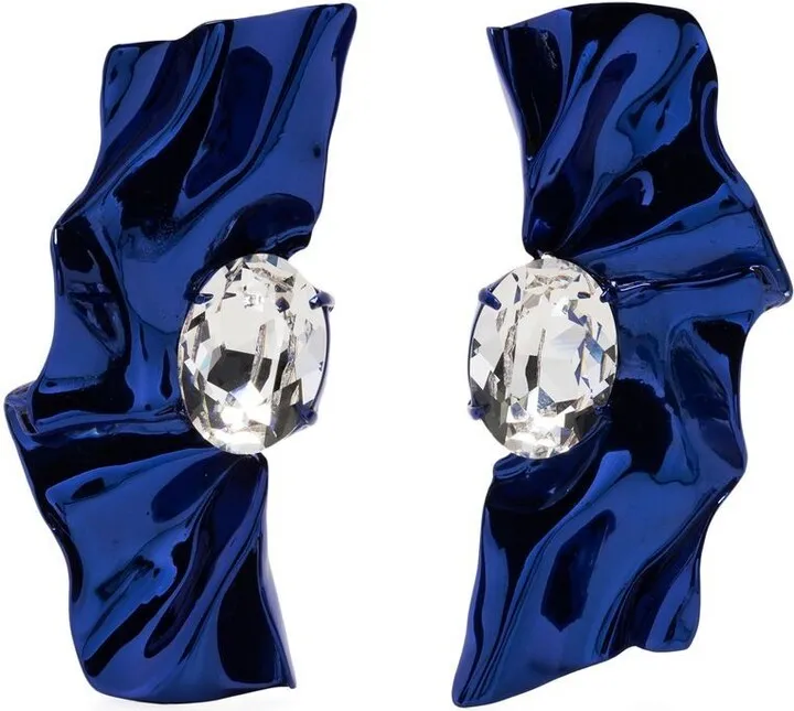 Crystal Pleat Detailing Earings