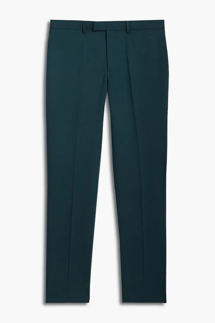 Slim-fit crepe suit pants
