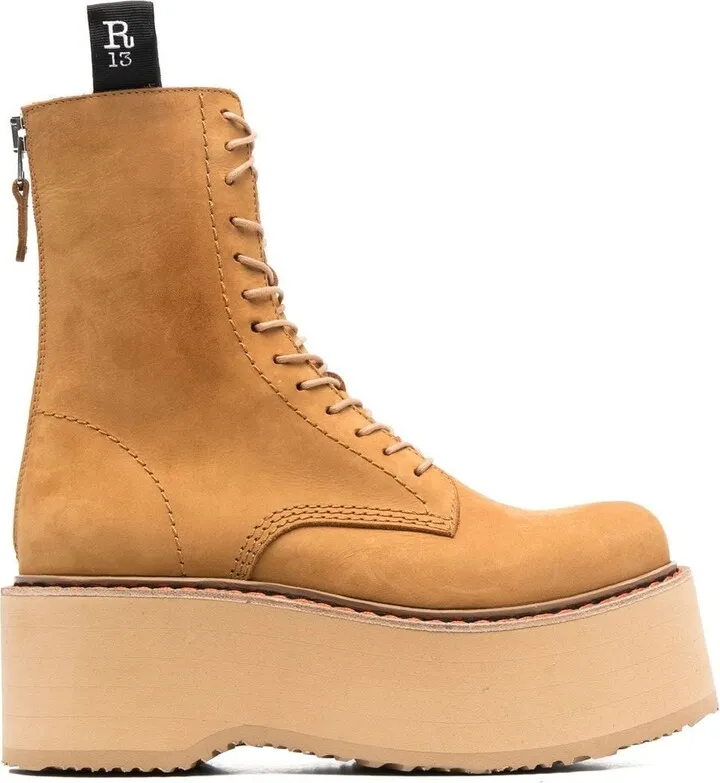 Double Stack lace-up boots
