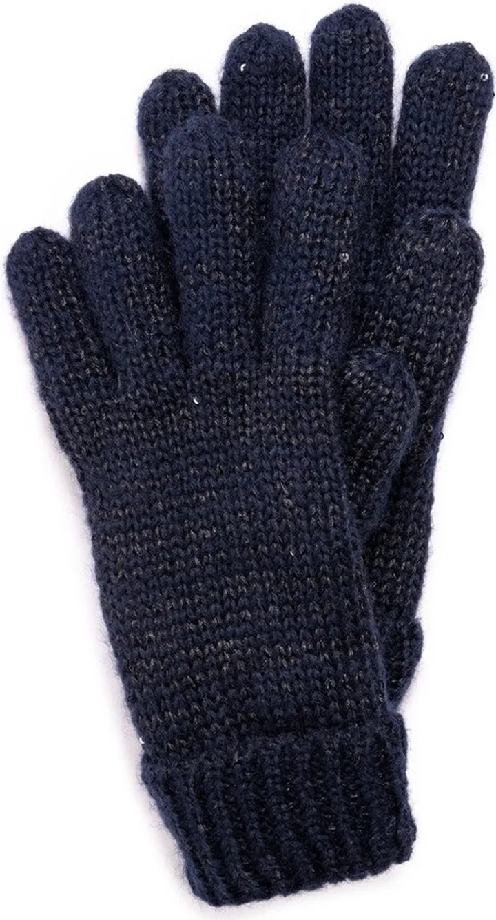 MUK LUKS Sequin Gloves-Navy OS