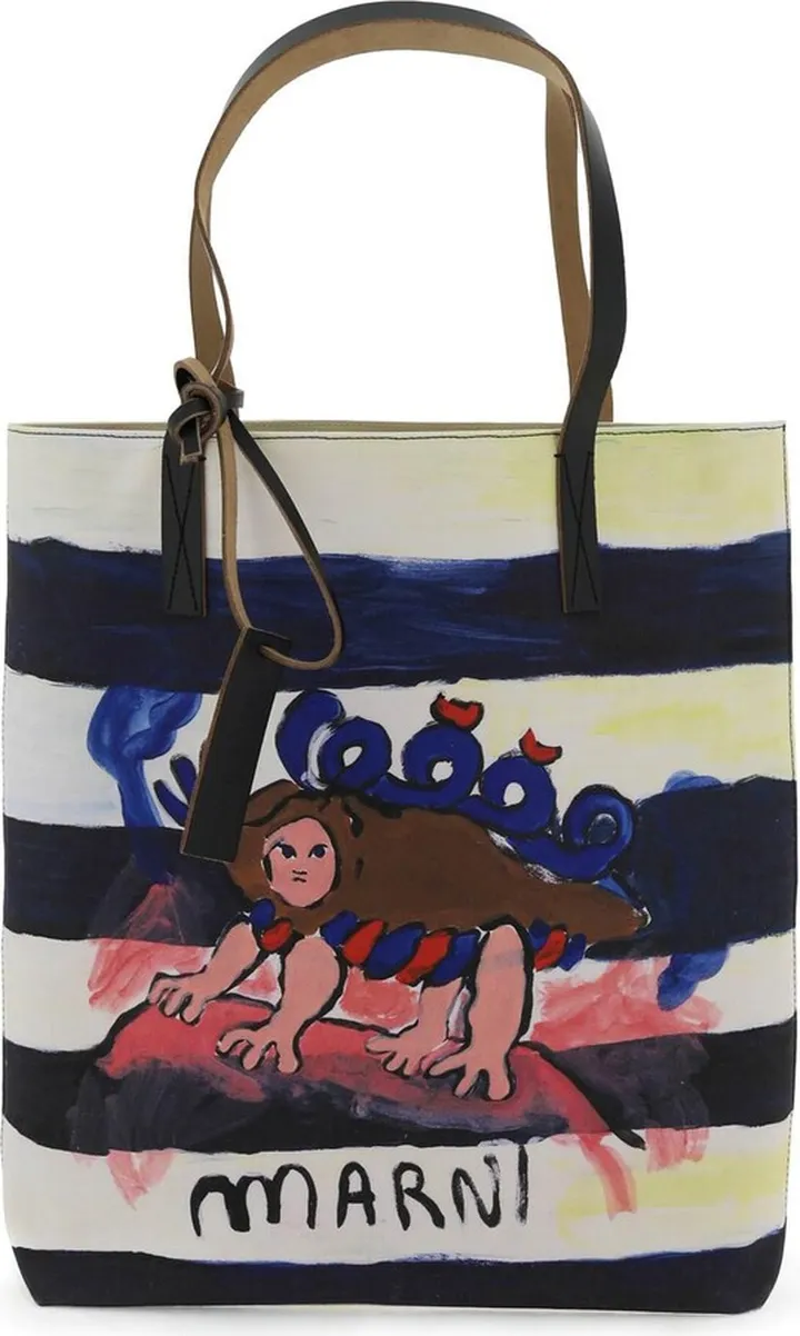Marni Printed Cotton Tote Bag